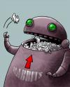 Cartoon: Rab-Bot (small) by michaeljpatrick tagged rabbit robot bunny crush krush sex green eyes red arrow