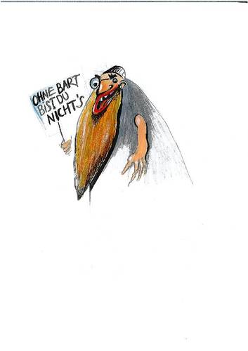 Cartoon: Ohne Bart (medium) by Steffi und Siggi tagged ausländer,politik,islam