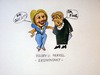 Cartoon: Erstkontakt Hillary - Merkel (small) by Steffi und Siggi tagged wahlkampf,usa,merkel,hillary,clinton
