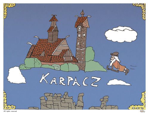 Cartoon: Karpacz (medium) by zeichenstift tagged rübezahl,mountains,giant,riesengebirge,krummhübel,karpacz,wang