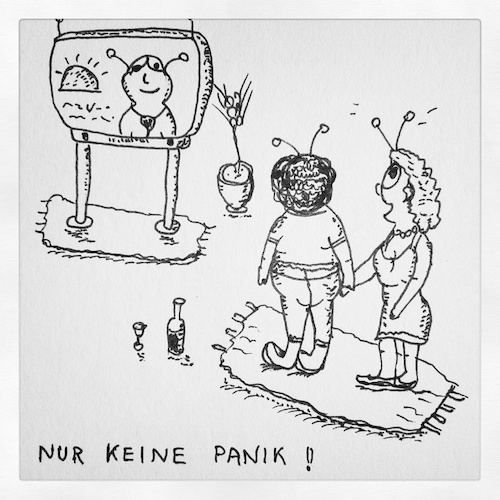 Cartoon: Keine Panik (medium) by zeichenstift tagged worries,panic,panik,news