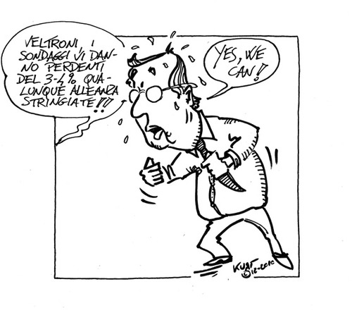 Cartoon: Reazioni (medium) by kurtsatiriko tagged veltroni