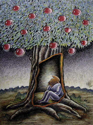 Cartoon: Apples (medium) by kotbas tagged apple,prison,fruit