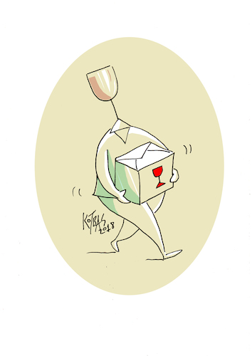 Cartoon: fragile (medium) by kotbas tagged glass,fragile,package,box,goods