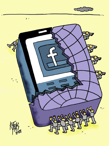 Cartoon: zuckerbook (medium) by kotbas tagged tacebook,world