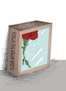 Cartoon: emergency box (small) by kotbas tagged karanfil,clover,attack,box,terror,mention,mourning,ceremony