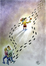 Cartoon: flower child (small) by kotbas tagged love,flower,children
