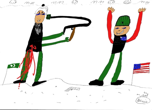 Cartoon: OSAMA BIN LADEN IS DEAD (medium) by istanbuler62 tagged osama,bin,laden,ossama,ben,ladin,al,kaida