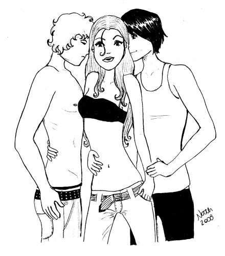 Cartoon: armani exchange (medium) by naths tagged fashion,sexy,girl,guys