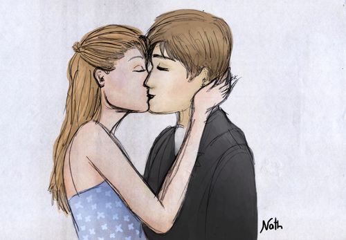 Cartoon: the oc (medium) by naths tagged marissa,ryan,oc,cute,lovely,kiss,love