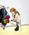 Cartoon: a girl in her room (small) by naths tagged bags,fashion,girl