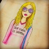 Cartoon: skip school go shopping (small) by naths tagged wildfox,couture,pink,model,blonde,girl,watercolor