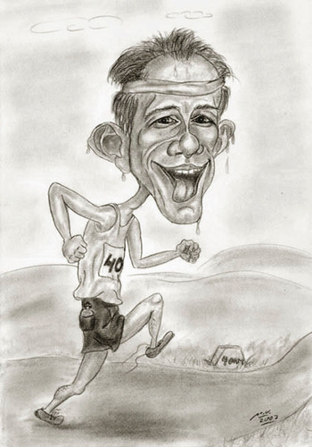 Cartoon: Die Lauf-Saison ist angelaufen! (medium) by Zeichenstift Karikaturen tagged geburtstag,bild,zeichnung,karikatur,geschenk,laufsport