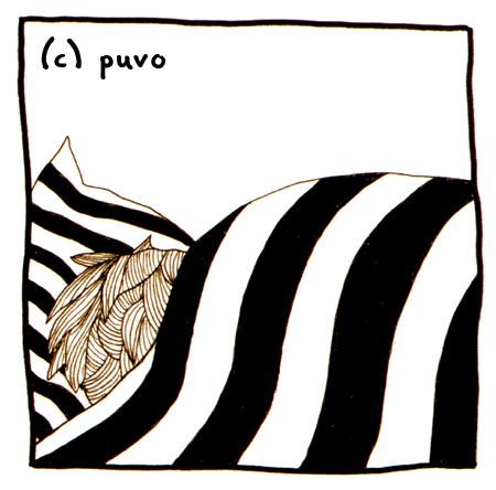 Cartoon: Sonntag (medium) by puvo tagged schlafen,sleep,streifen,stripe,sonntag,sunday