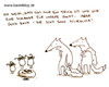 Cartoon: Niedlich. (small) by puvo tagged fuchs,huhn,fox,chicken,niedlich,cute,brille,glasses