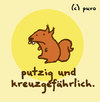 Cartoon: Putzig und kreuzgefährlich! (small) by puvo tagged squirrel,eichhörnchen,dangerous,gefährlich,twee,cute,putzig