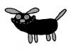 Cartoon: Sockenhund (small) by puvo tagged plüschtier,socke,hund,dog,sock,suffed,animal,knopf,button