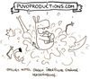 Cartoon: Verdrängung (small) by puvo tagged sommer,wasser,strand,verdrängung,physik,nilpferd,flusspferd,welle,meer,see