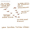 Cartoon: Wenn Zugvögel twittern würden. (small) by puvo tagged twitter,zugvogel,migrant,bird,hashtag,social,media