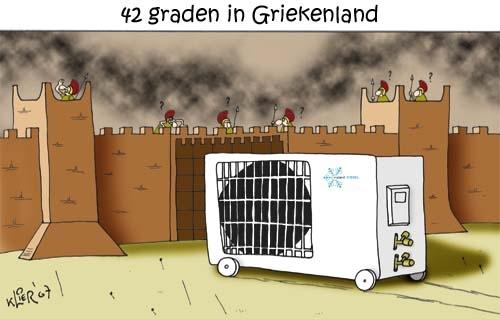 Cartoon: Heat wave (medium) by Klier tagged greece,airconditioning