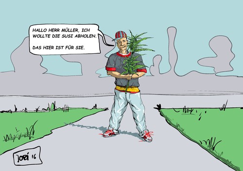 Cartoon: Cannabis for free (medium) by Jori Niggemeyer tagged gesetzgebung,thc,canabis,cartoon,joricartoon,niggemeyer