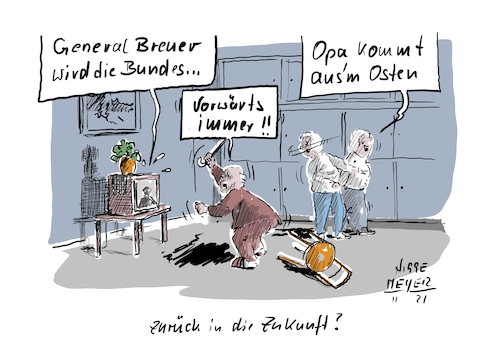 Cartoon: Erinnerungen... (medium) by Jori Niggemeyer tagged general,breuer,corona,coronaschutzverordnung,koordinator,covid19,omikron