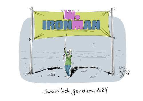 Cartoon: Ironwoman (medium) by Jori Niggemeyer tagged ironman,gendern,woman,frau,frauenpower,frauenrechte,feminismus,ironman,woman,frau,frauenpower,frauenrechte,feminismus