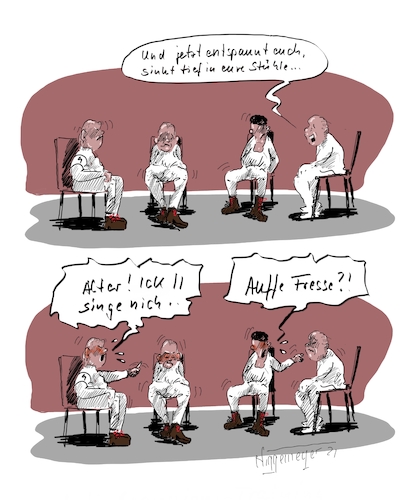 Cartoon: No Nazis... (medium) by Jori Niggemeyer tagged neonazis,nazi,noafd,afd,rechts,bildung,therapie,aggression