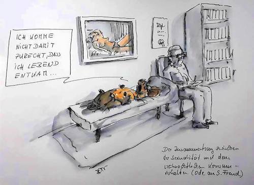 Cartoon: Post-Weihnachtliche-Depression (medium) by Jori Niggemeyer tagged joriniggemeyer,joricartoon,cartoon,psychologie,freud