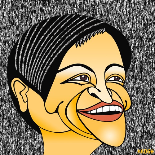 Cartoon: Penny Wong (medium) by KEOGH tagged penny,wong,caricature,australia,keogh,cartoons,politics,australian,politicians