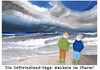 Cartoon: Wackeln im Sturm (small) by Elisa Groka tagged küste,sturm,wind,strand,meer,nordsee,see,ostfriesen,ostfriesland,cartoon,humor