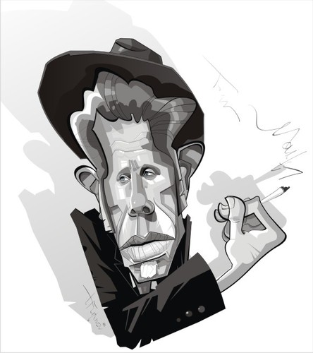 Cartoon: TOM WAITS (medium) by FARTOON NETWORK tagged waits,tom,caricature,american,movie,star,musician,art,cartoon,vector