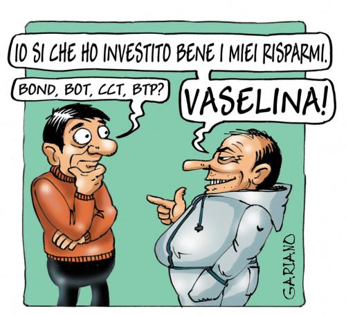 Cartoon: LUBE (medium) by massimogariano tagged crisi,economia,capitalismo,risparmio,bond