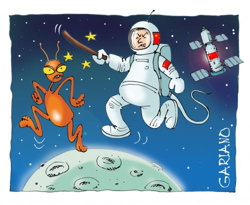 Cartoon: space (medium) by massimogariano tagged space,china