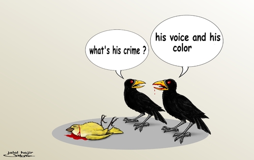 Cartoon: terrorism ... (medium) by jalal hajir tagged beauty,terrorism