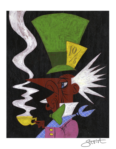 Cartoon: mad hatter (medium) by stephen silver tagged mad,hatter,alice,in,wonderland,stephen,silver