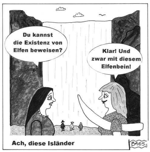 Cartoon: Ach diese Isländer (medium) by BAES tagged elfenbein,island