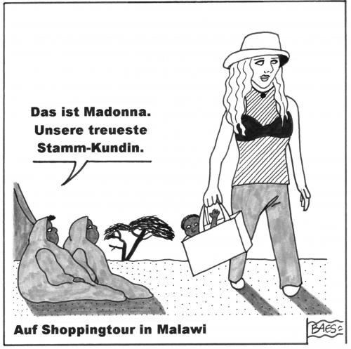Cartoon: Auf Shoppingtour in Malawi (medium) by BAES tagged madonna,malawi,afrika,adoption