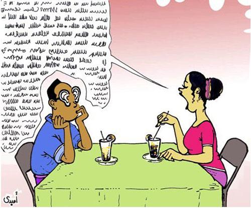 Cartoon: women (medium) by ombaddi tagged no