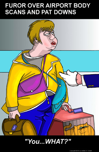 Cartoon: Airport Pat Down (medium) by perugino tagged airport,security