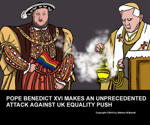 Cartoon: At the Vatican (medium) by perugino tagged pope,vatican,england