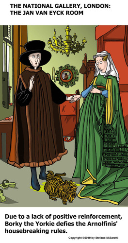 Cartoon: Jan van Eyck revisited (medium) by perugino tagged artists,renaissance,paintings