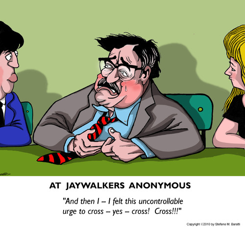 Cartoon: Jaywalking (medium) by perugino tagged us,politics