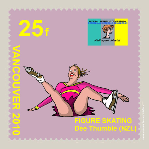 Cartoon: Stamp Collecting (medium) by perugino tagged stamps,sports