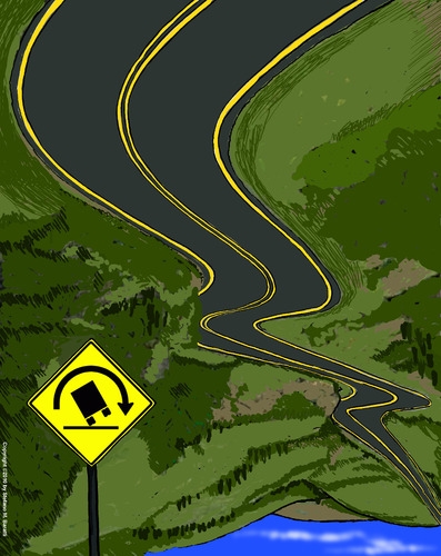 Cartoon: The Road Sign (medium) by perugino tagged traffic,highway