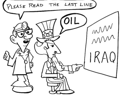 Cartoon: Uncle Sam Eye Exam (medium) by Sarieka tagged uncle,sam,eye,exam,doctor,oil