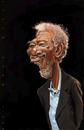 Cartoon: Morgan Freeman (small) by doodleart tagged morgan freeman actor celebrity movie star