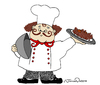 Cartoon: Chefs Surprise (small) by JohnnyCartoons tagged chef,gourmet,spaghetti,meatballs