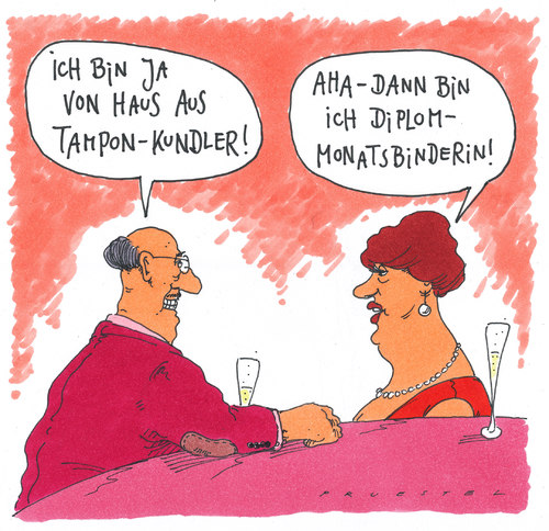 Cartoon: berufliches (medium) by Andreas Prüstel tagged bar,barbekanntschaft,monatshygiene,bar,hygiene,kneipe,berufe,liebe