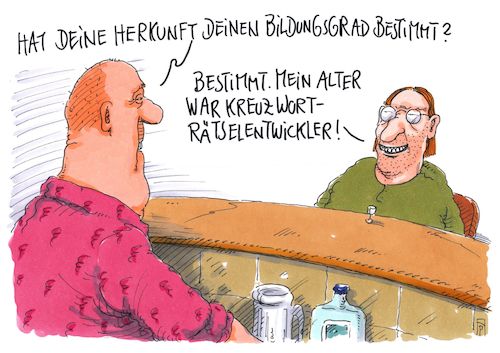 Cartoon: bildungsgrad (medium) by Andreas Prüstel tagged oecd,studie,zusammenhang,herkunft,bildungschancen,bildungsgrad,elternhaus,kreuzworträtsel,cartoon,karikatur,andreas,pruestel,oecd,studie,zusammenhang,herkunft,bildungschancen,bildungsgrad,elternhaus,kreuzworträtsel,cartoon,karikatur,andreas,pruestel